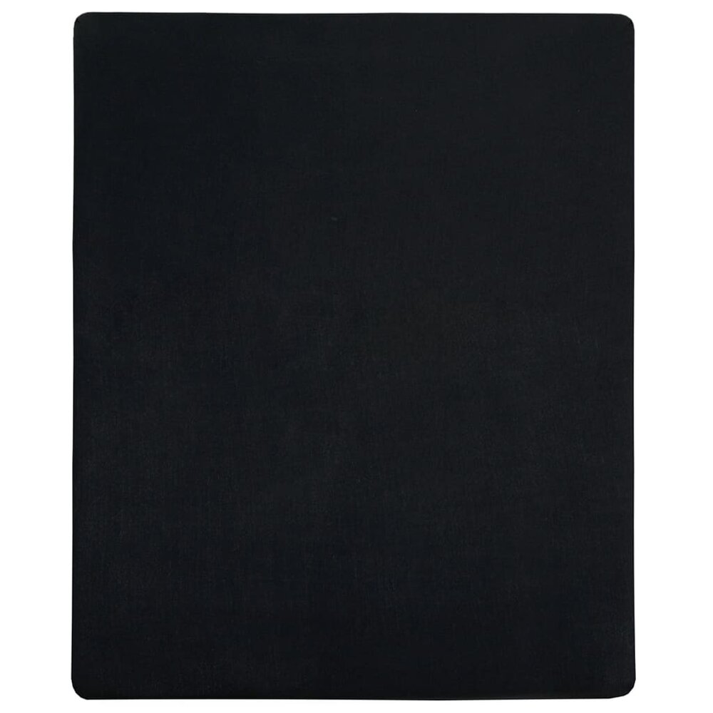 Hoeslaken jersey 180x200 cm katoen zwart