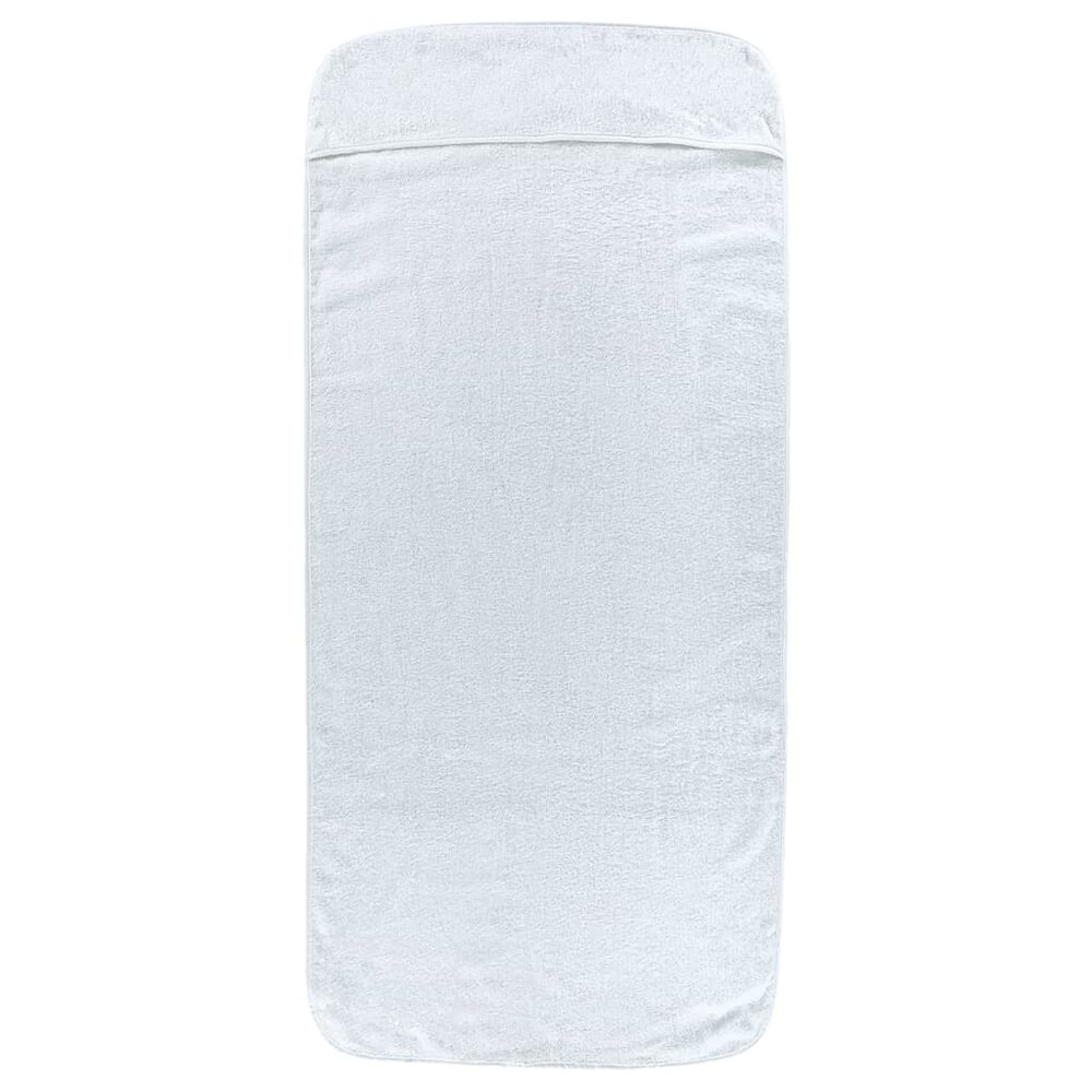 Strandhanddoeken 2 st 400 g/m&sup2; 60x135 cm stof wit