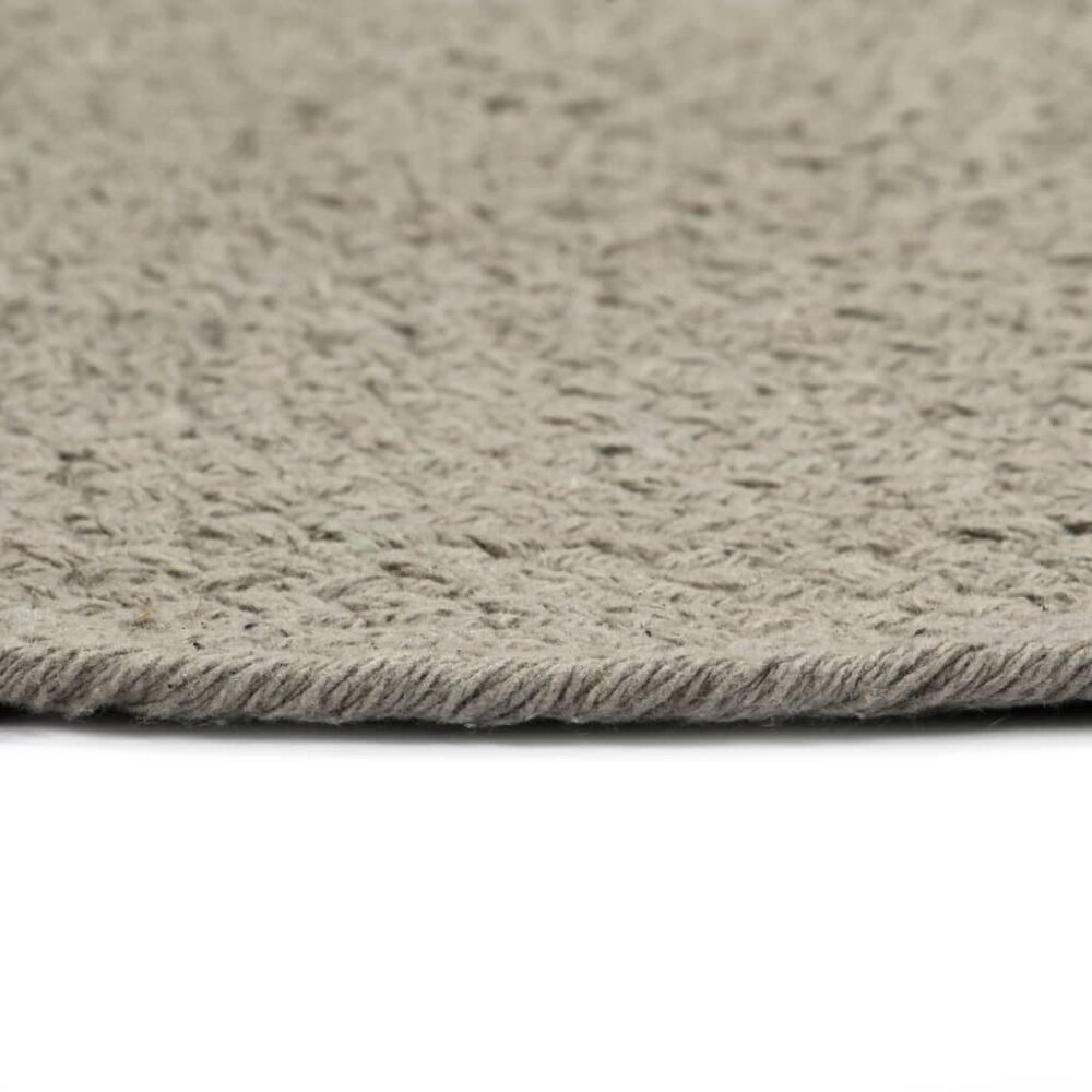 Placemats 4 st rond 38 cm katoen effen grijs