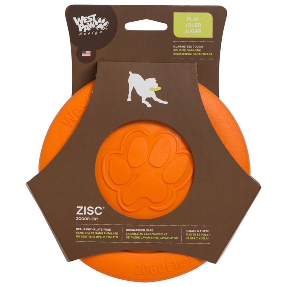 Hondenfrisbee Zisc oranje maat L 1937