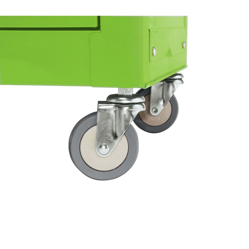 Rolkast met gereedschapskist 61,6x33x99,8 cm groen