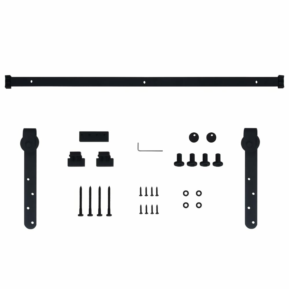 Ophangset voor minischuifdeur 122 cm koolstofstaal