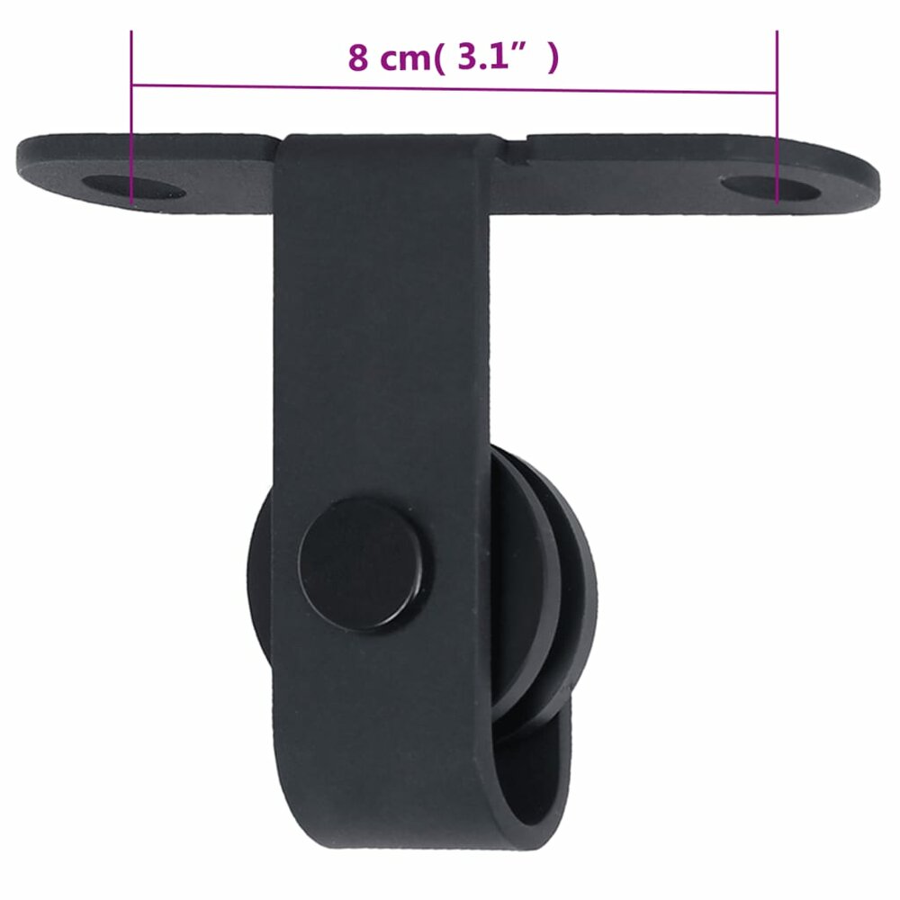 Ophangset voor minischuifdeur 183 cm koolstofstaal