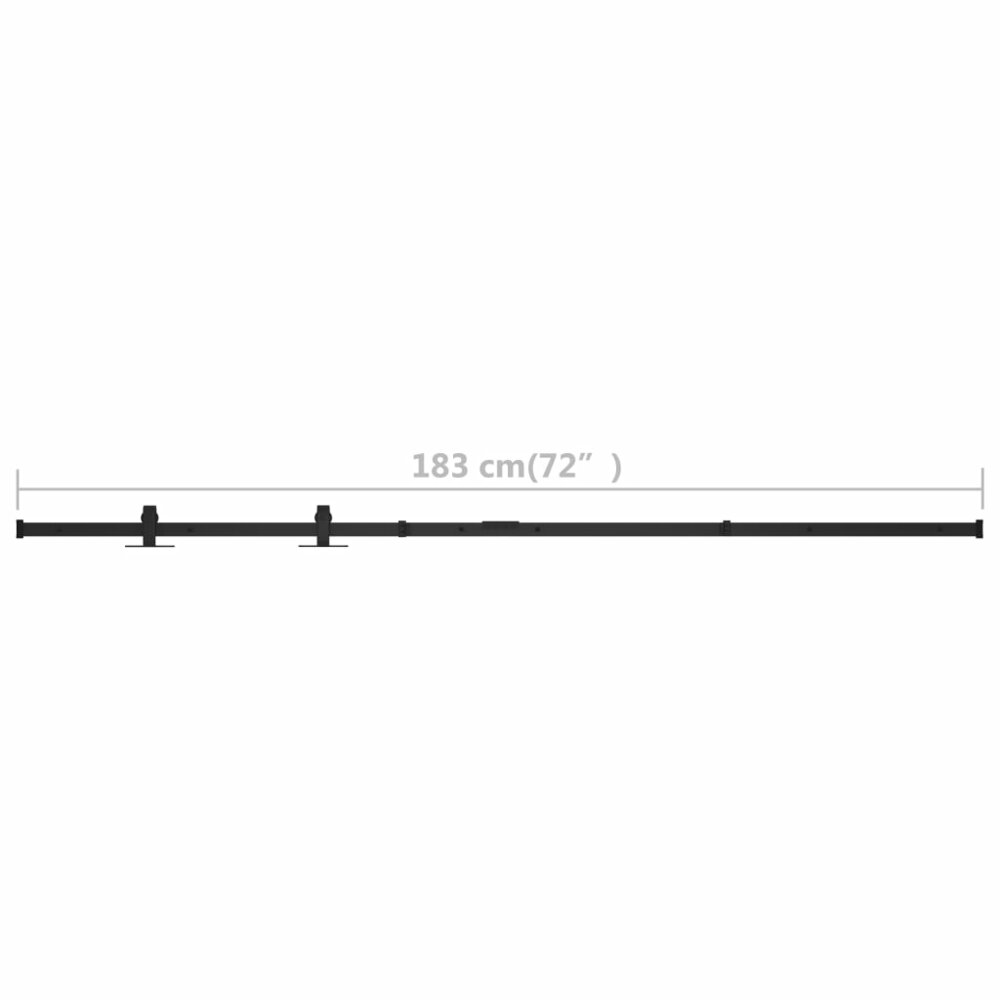 Ophangset voor minischuifdeur 183 cm koolstofstaal
