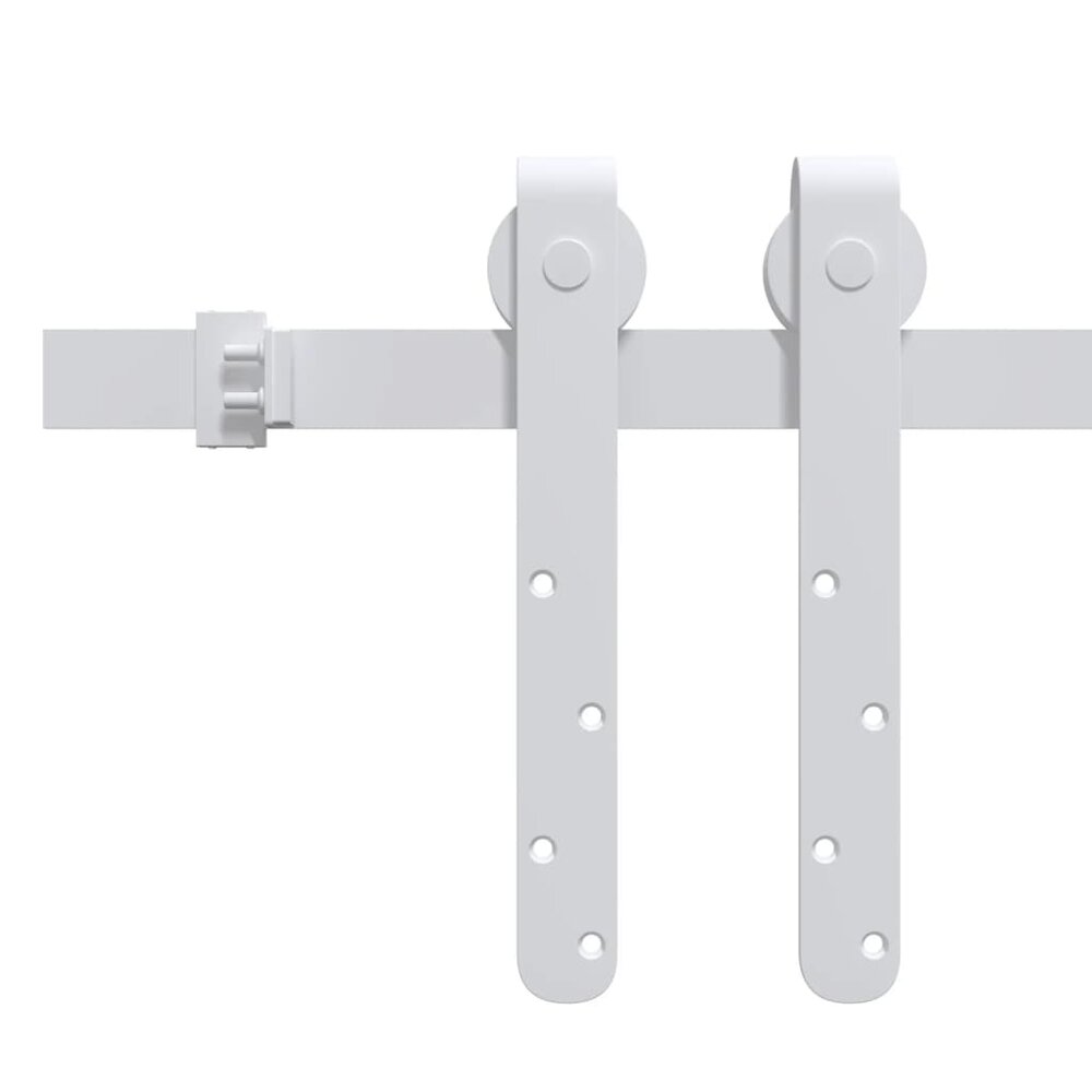 Ophangset voor minischuifdeur 200 cm koolstofstaal wit