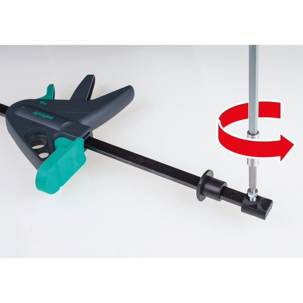 Werktafelklem PRO 65-150-W zwart en groen