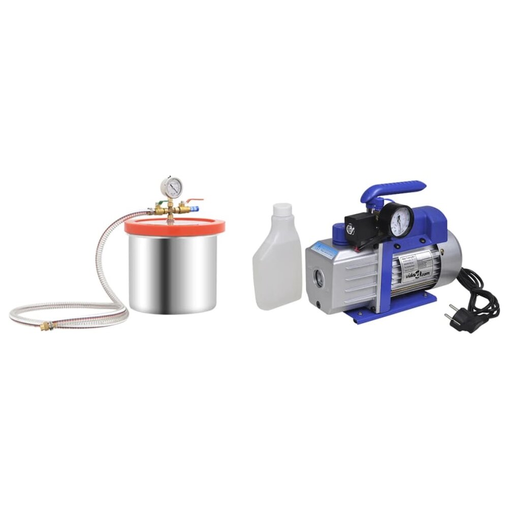 Vacu&uuml;mkamer met 1-traps pomp 7,4 L