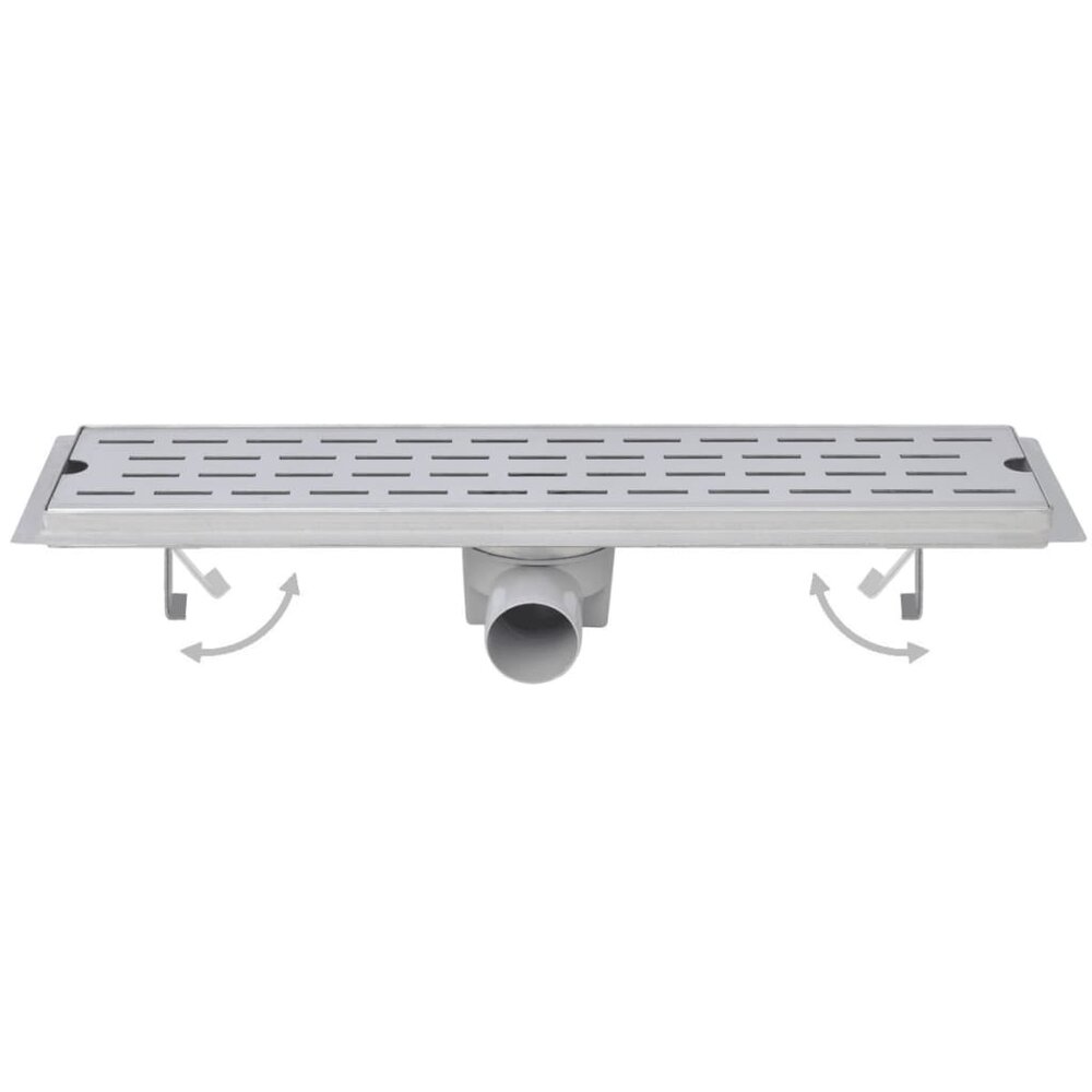 Doucheafvoer 2 st rechthoekig bubbel 1030x140mm roestvrij staal