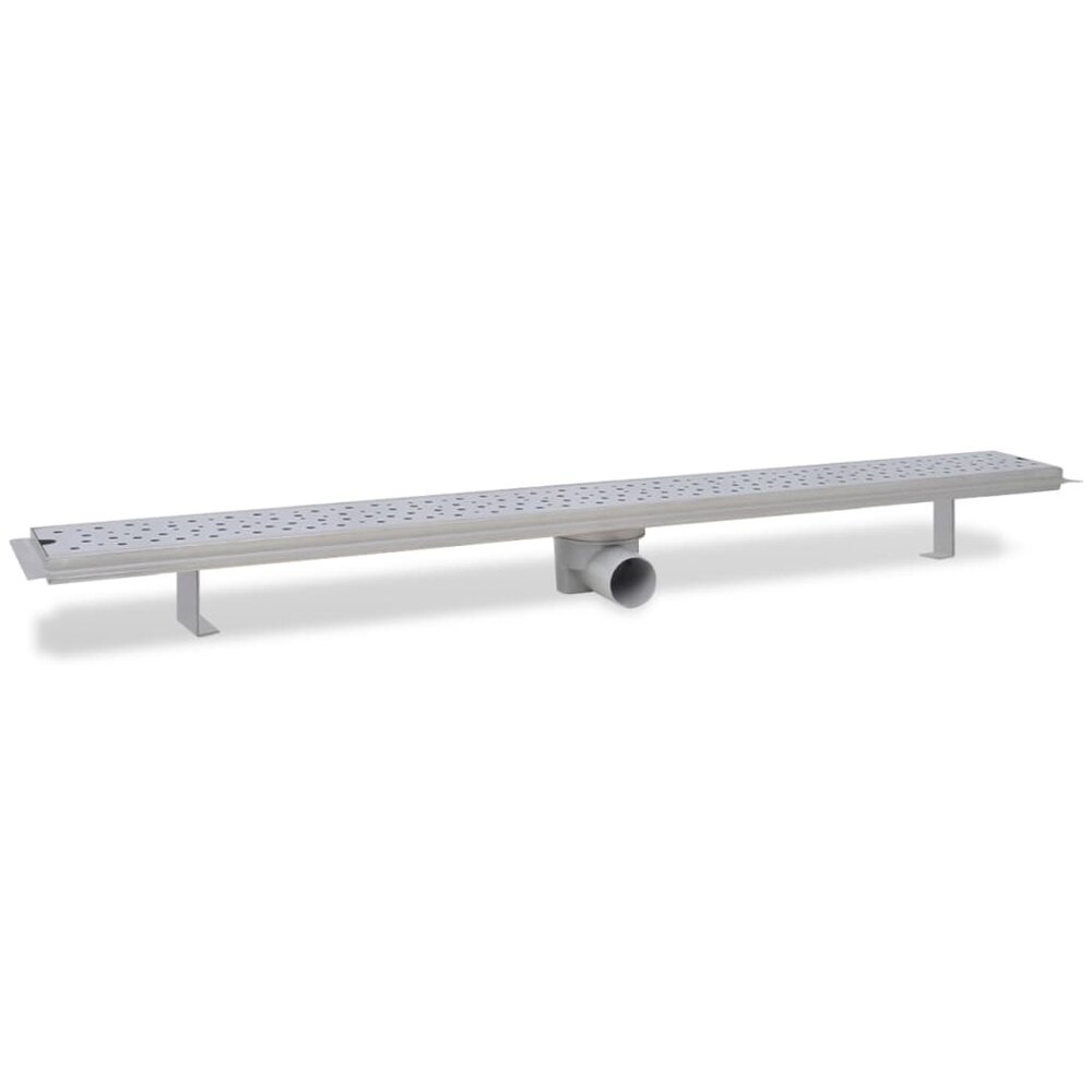 Doucheafvoer 2 st rechthoekig bubbel 1030x140mm roestvrij staal