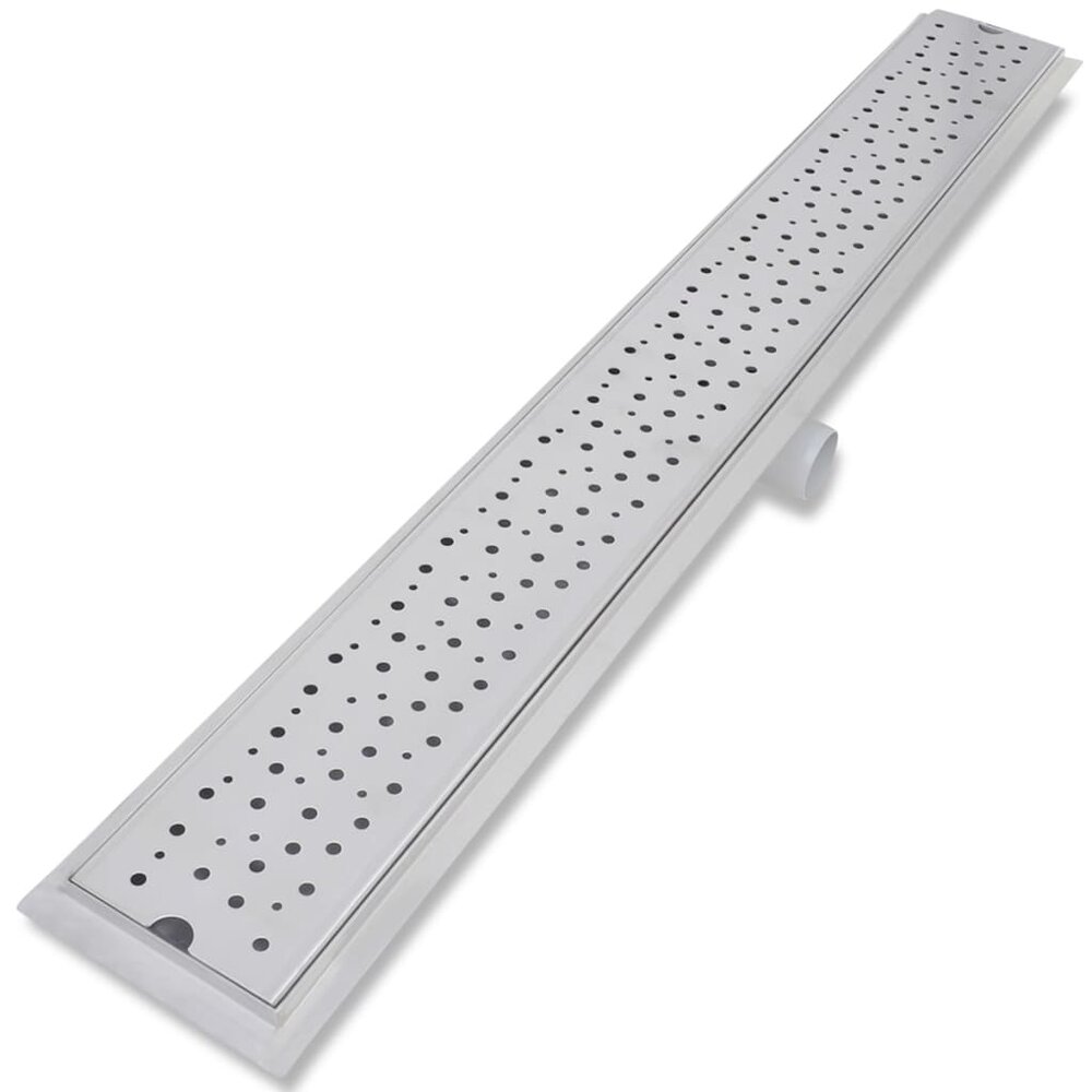 Doucheafvoer 2 st rechthoekig bubbel 1030x140mm roestvrij staal