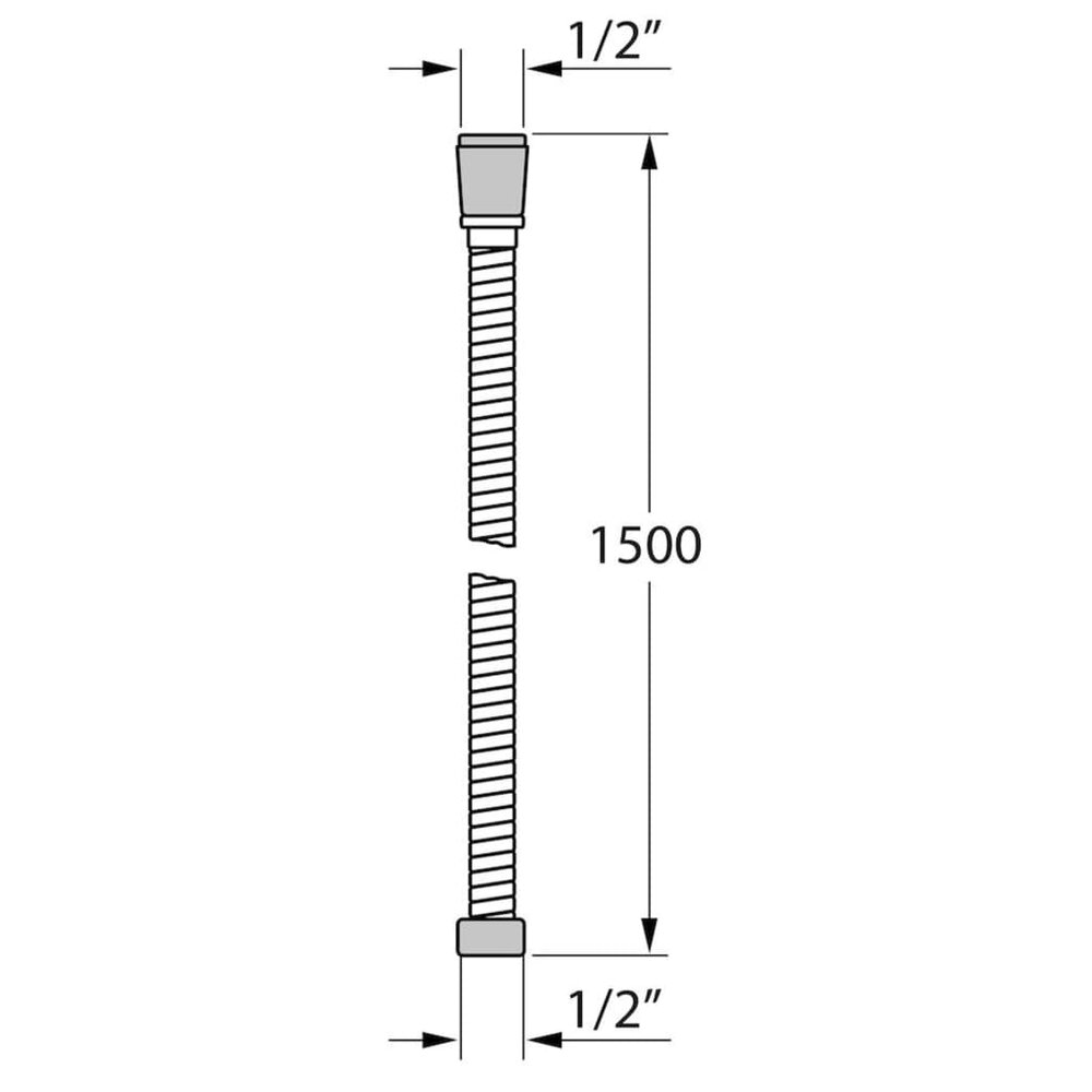 Doucheslang Ultrahose 150 cm chroomkleurig