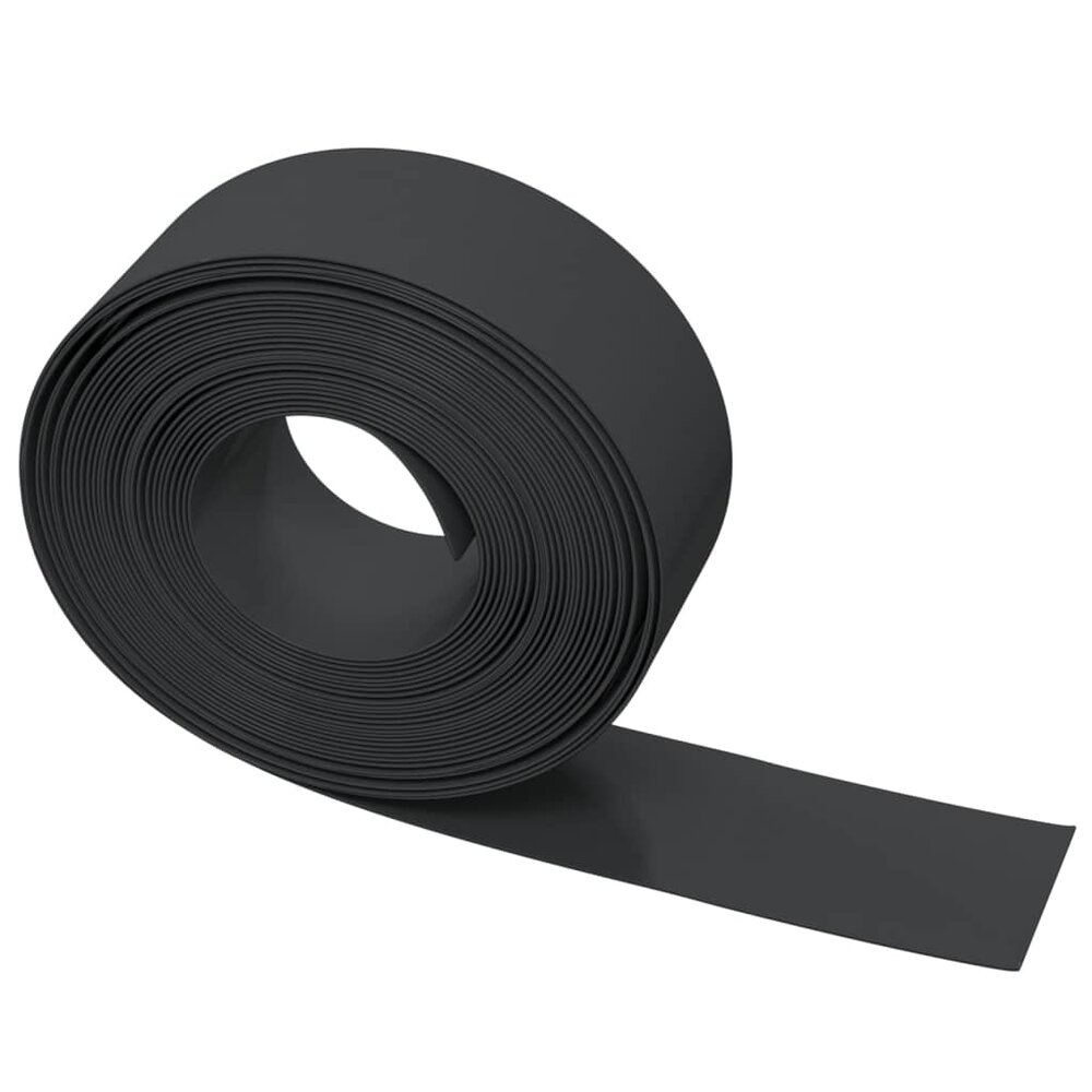 Tuinranden 4 st 10 m 20 cm polyetheen zwart
