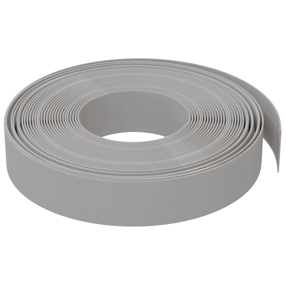 Tuinranden 5 st 10 m 10 cm polyetheen grijs