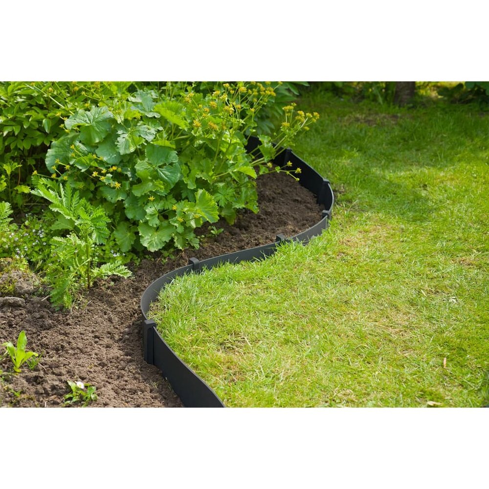 Borderrandset H15 cm x 10 m met pen zwart