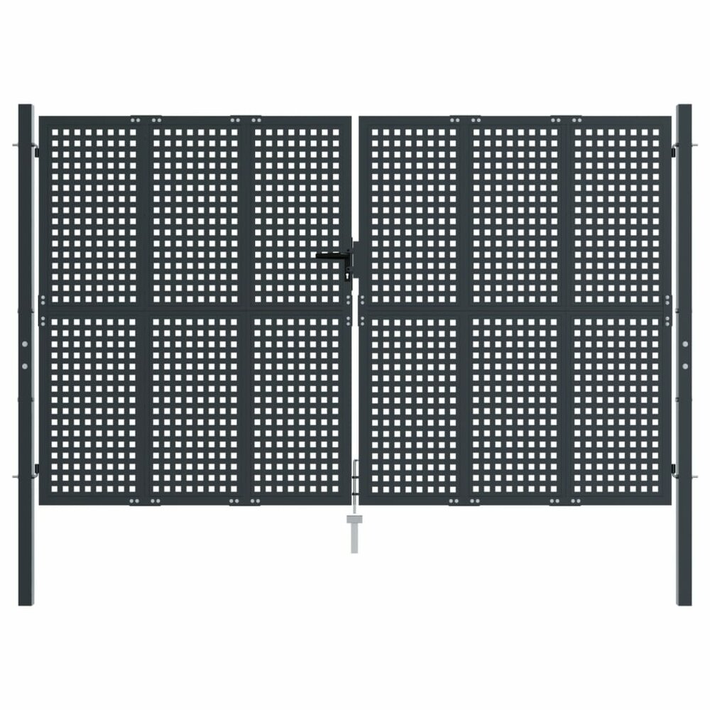 Poort 300x175 cm staal antracietkleurig