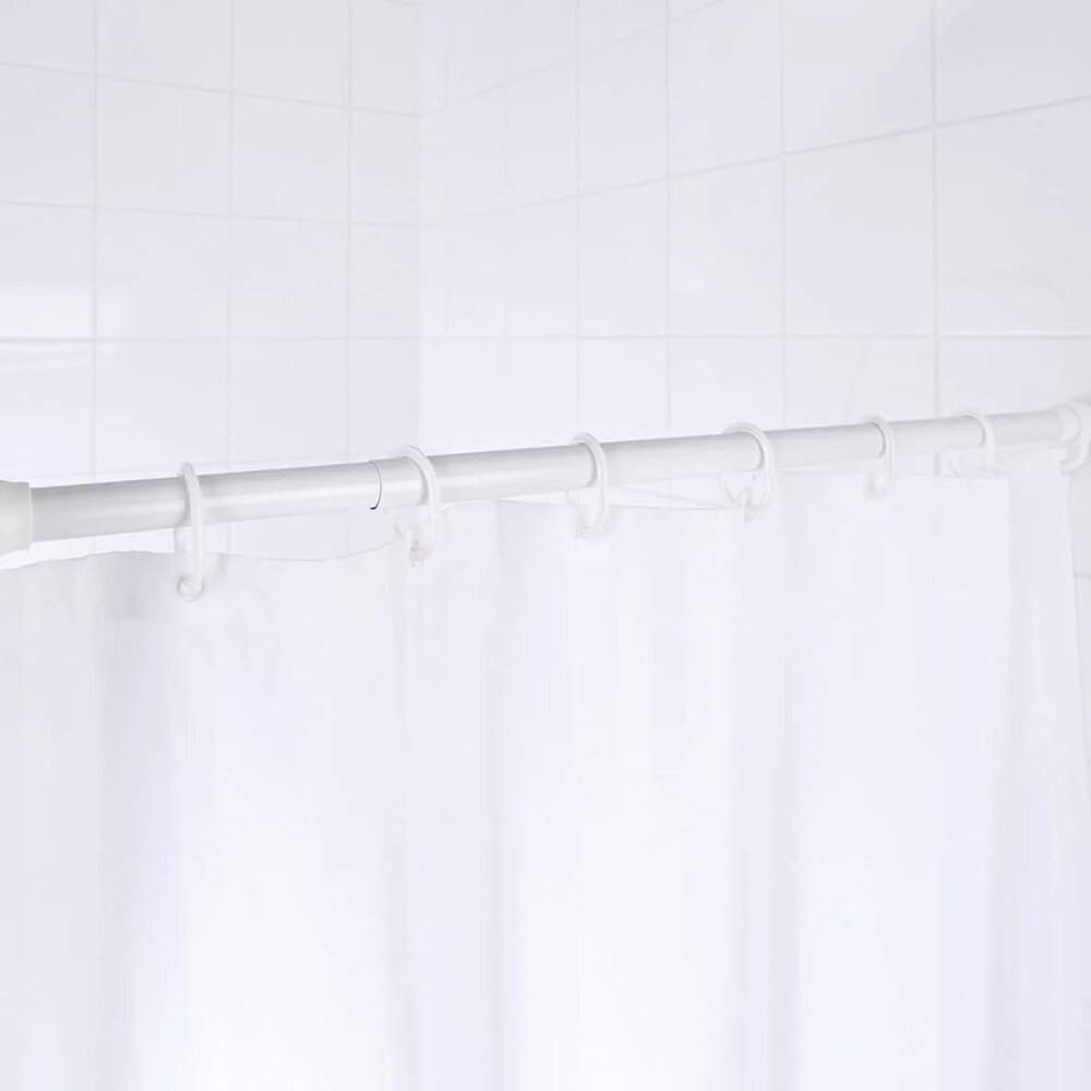 Douchegordijnstang telescopisch 70-115 cm wit 55101