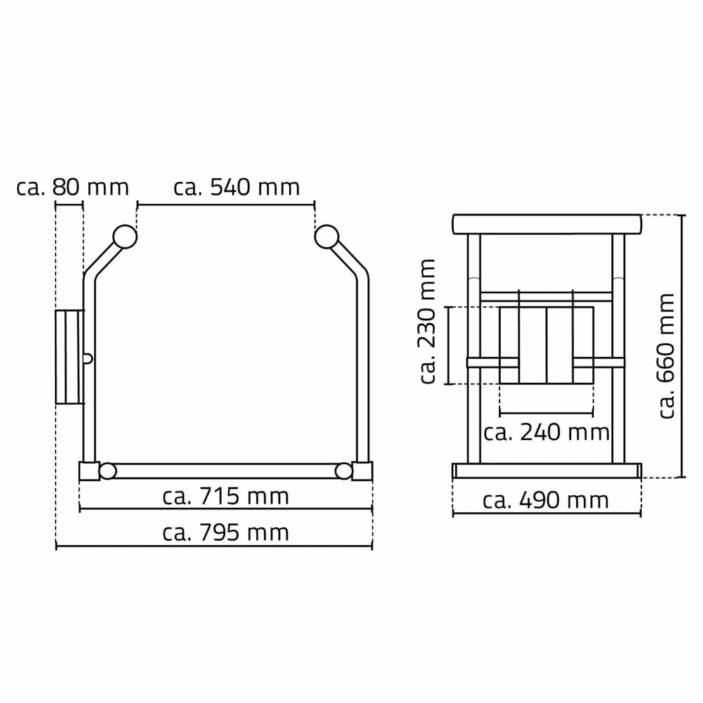Toiletgreep mobiel 150 kg wit A0110101