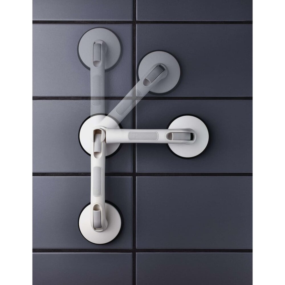 Wandbeugel met zuignappen gebogen Premium wit