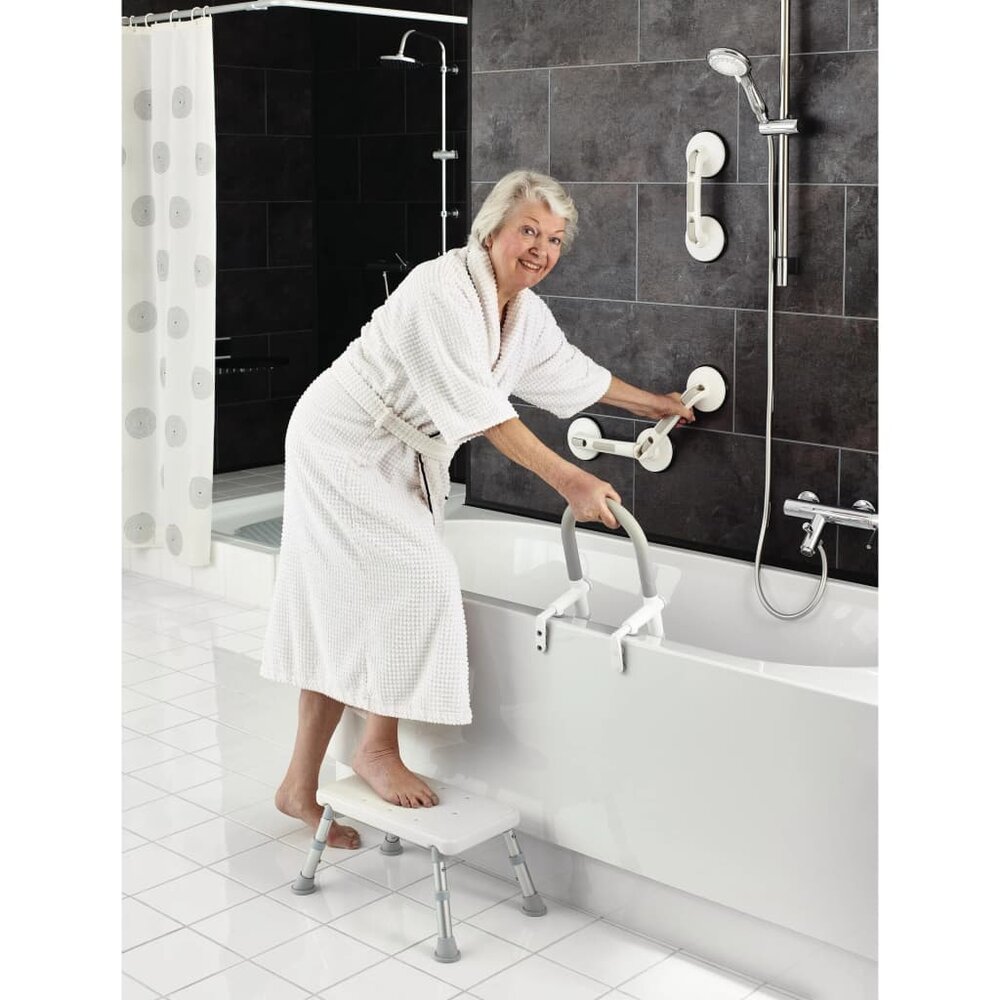 Wandbeugel met zuignappen gebogen Premium wit