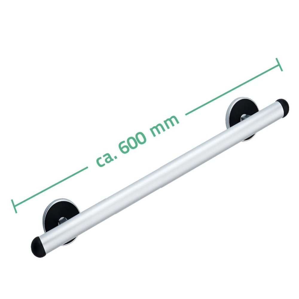 Badkamer handgreep Premium 60 cm aluminium zilverkleurig