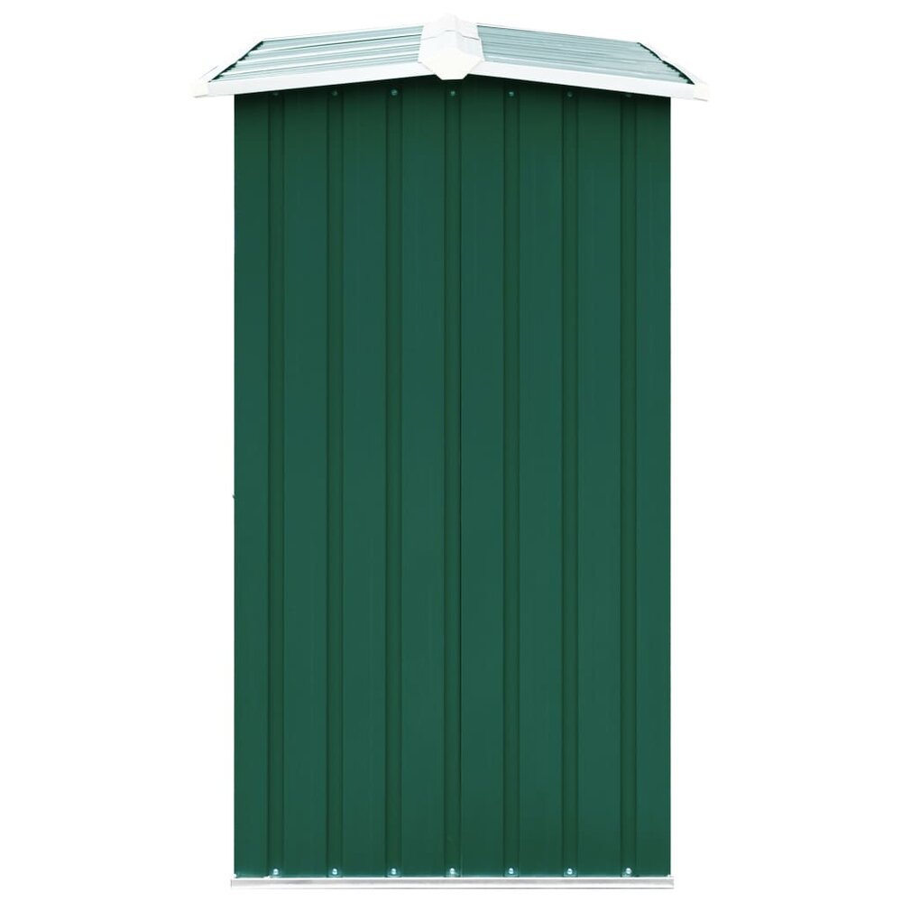 Haardhoutschuur 172x91x154 cm gegalvaniseerd staal groen