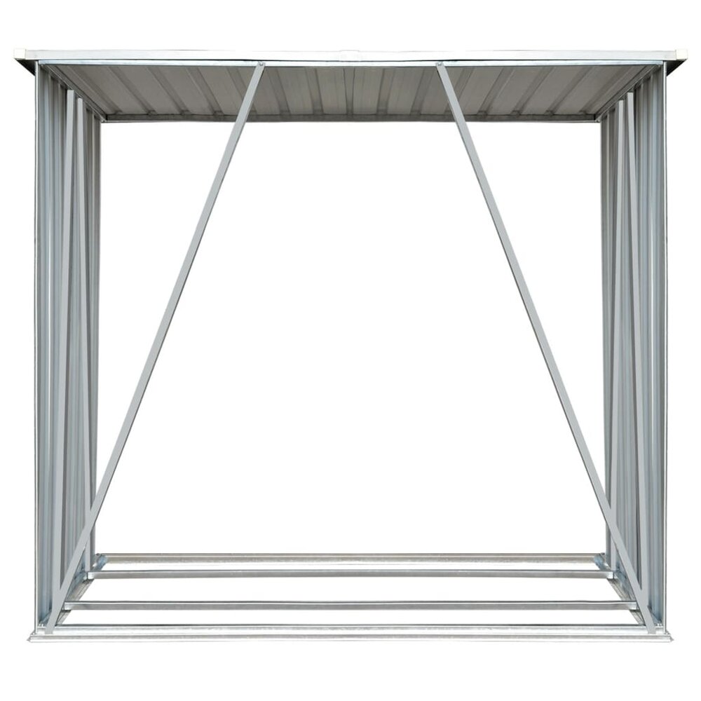 Haardhoutschuur 163x83x154 cm gegalvaniseerd staal antraciet