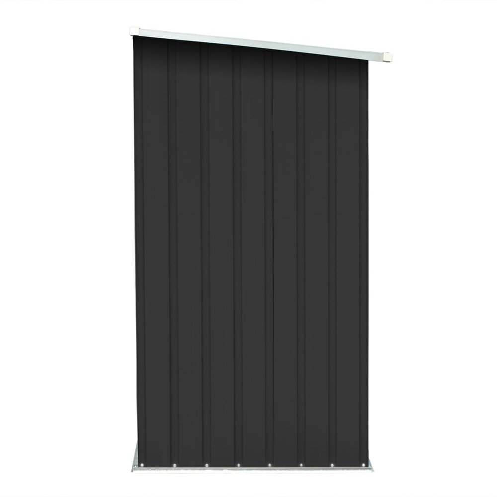 Haardhoutschuur 163x83x154 cm gegalvaniseerd staal antraciet