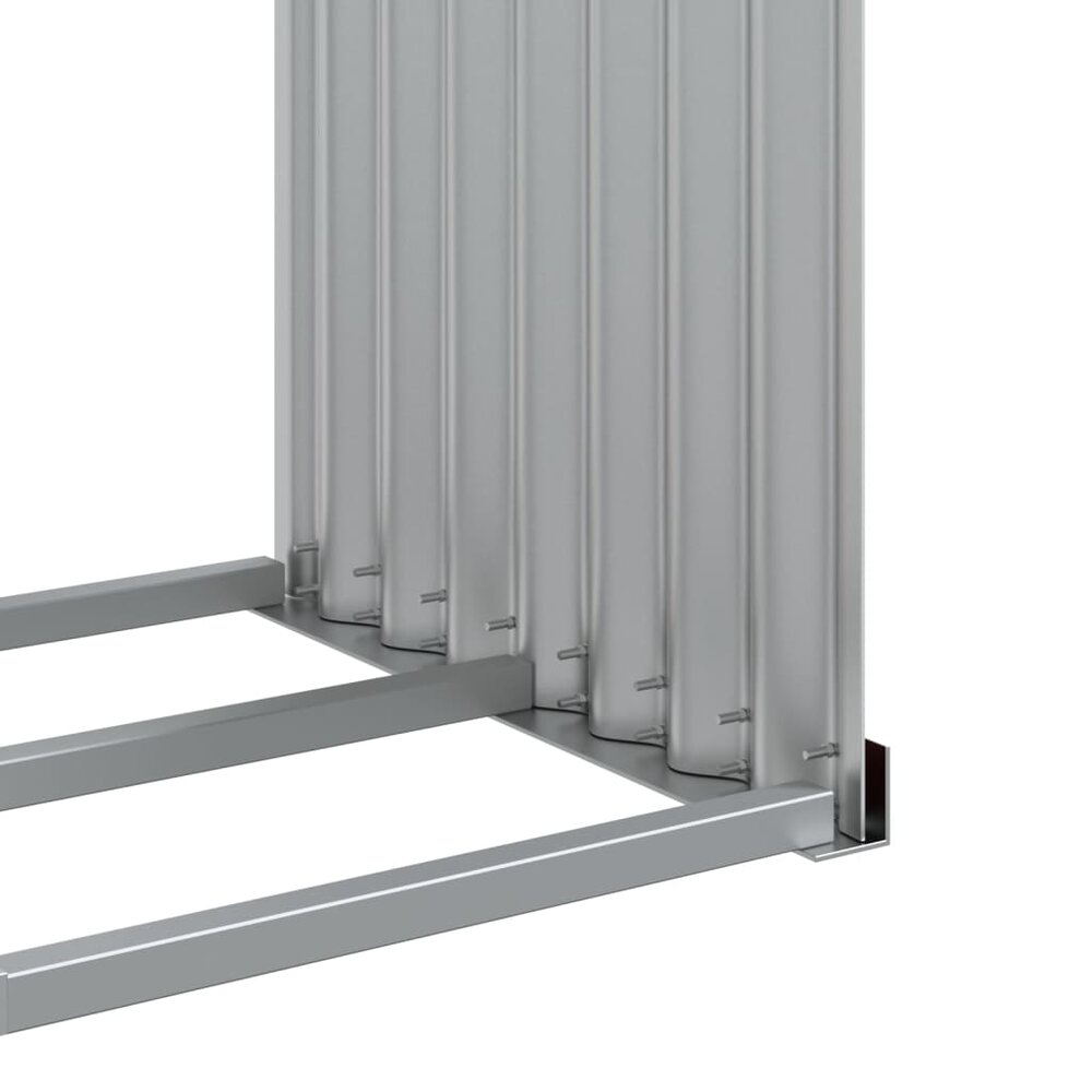 Haardhoutopslag 120x45x100 cm gegalvaniseerd staal bruin