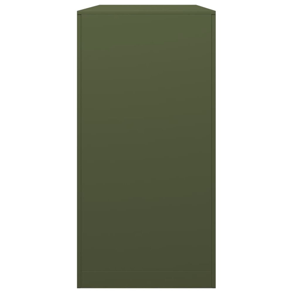 Haardhoutrek 100x40x80 cm staal groen