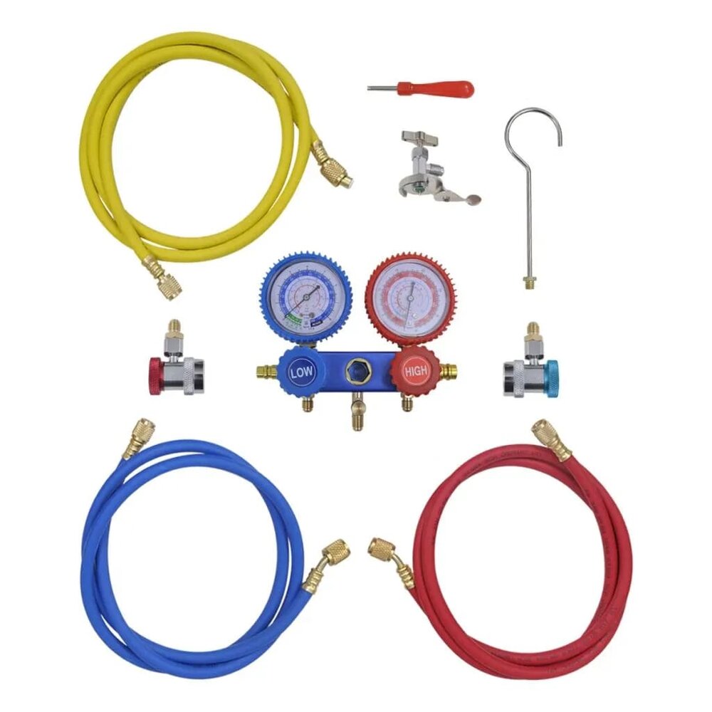 Vacu&uuml;mpomp 100 L/min met 2-voudige manometerset
