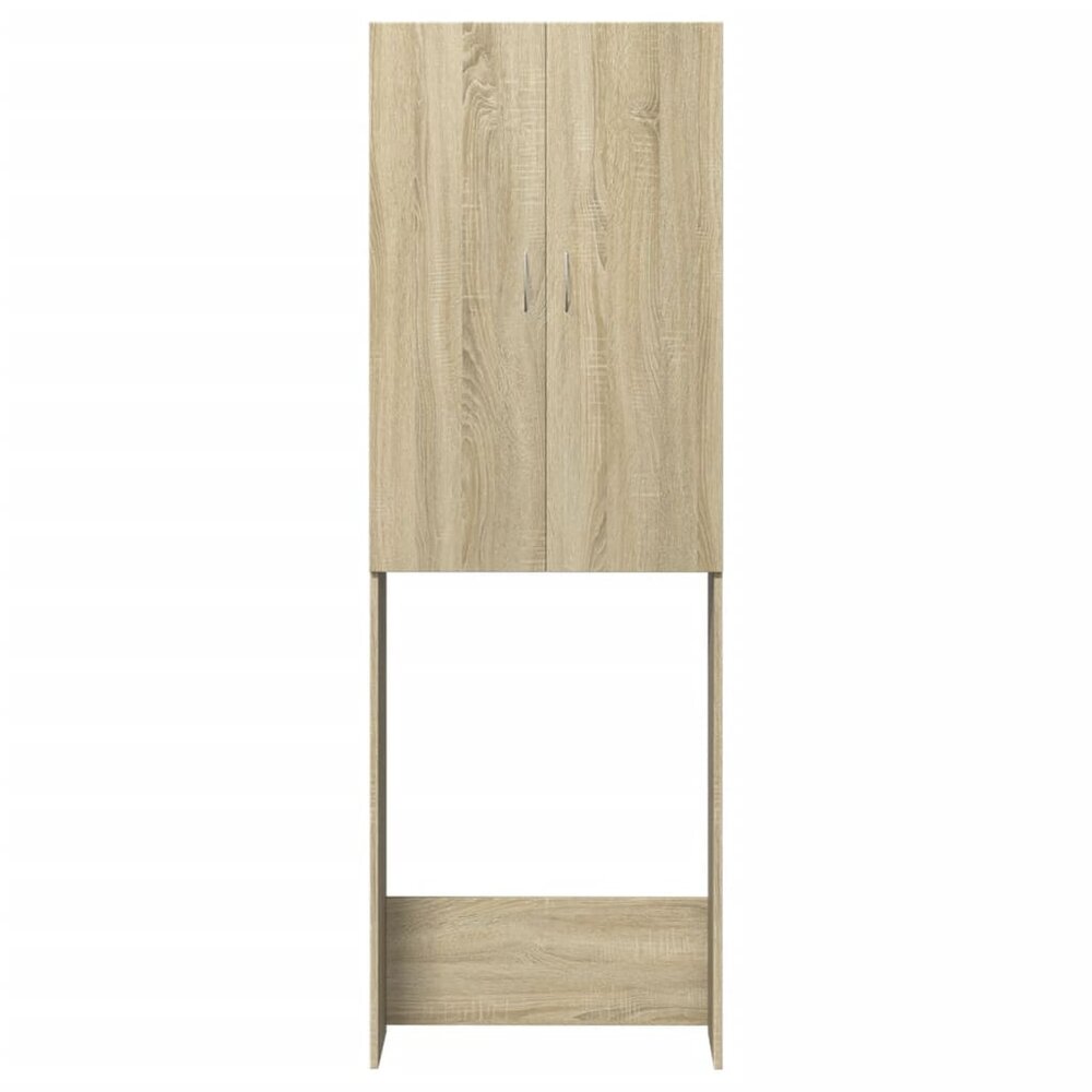 Wasmachinekast 64x25,5x190 cm sonoma eikenkleurig