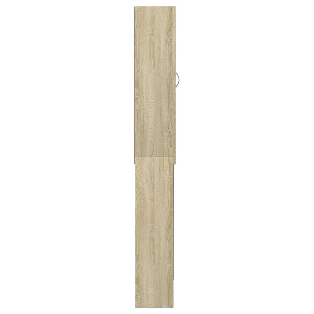 Wasmachinekast 64x25,5x190 cm sonoma eikenkleurig