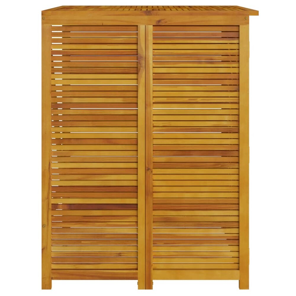 Afvalbakberging dubbel 140x89x117 cm massief acaciahout