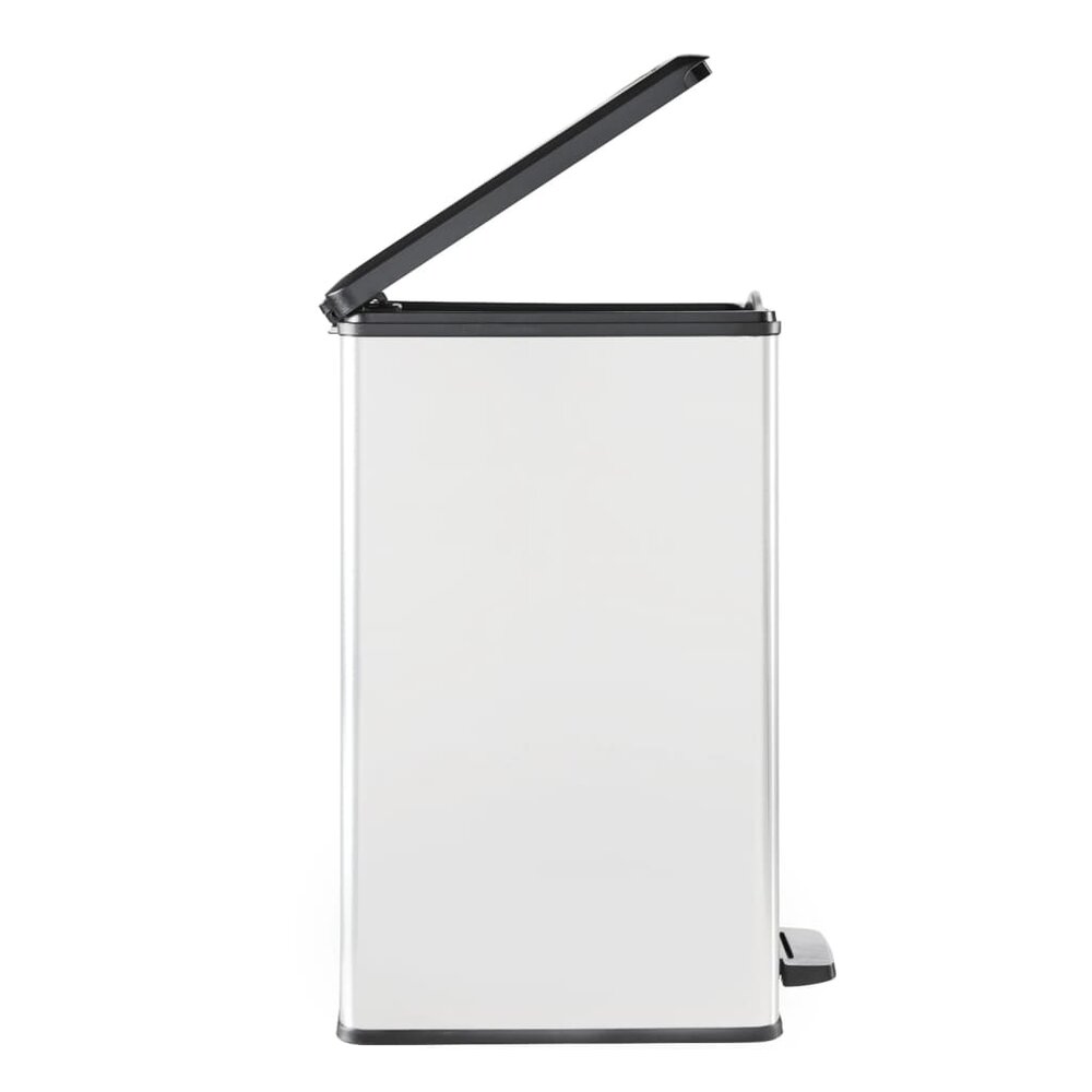 Pedaalemmer Deco smal 40 L zilverkleurig
