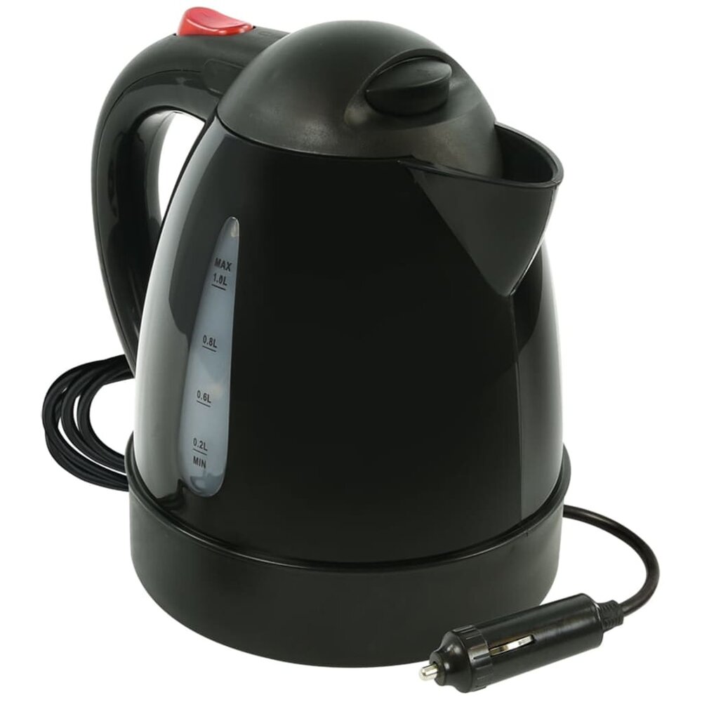 Waterkoker 12 V 1 L zwart