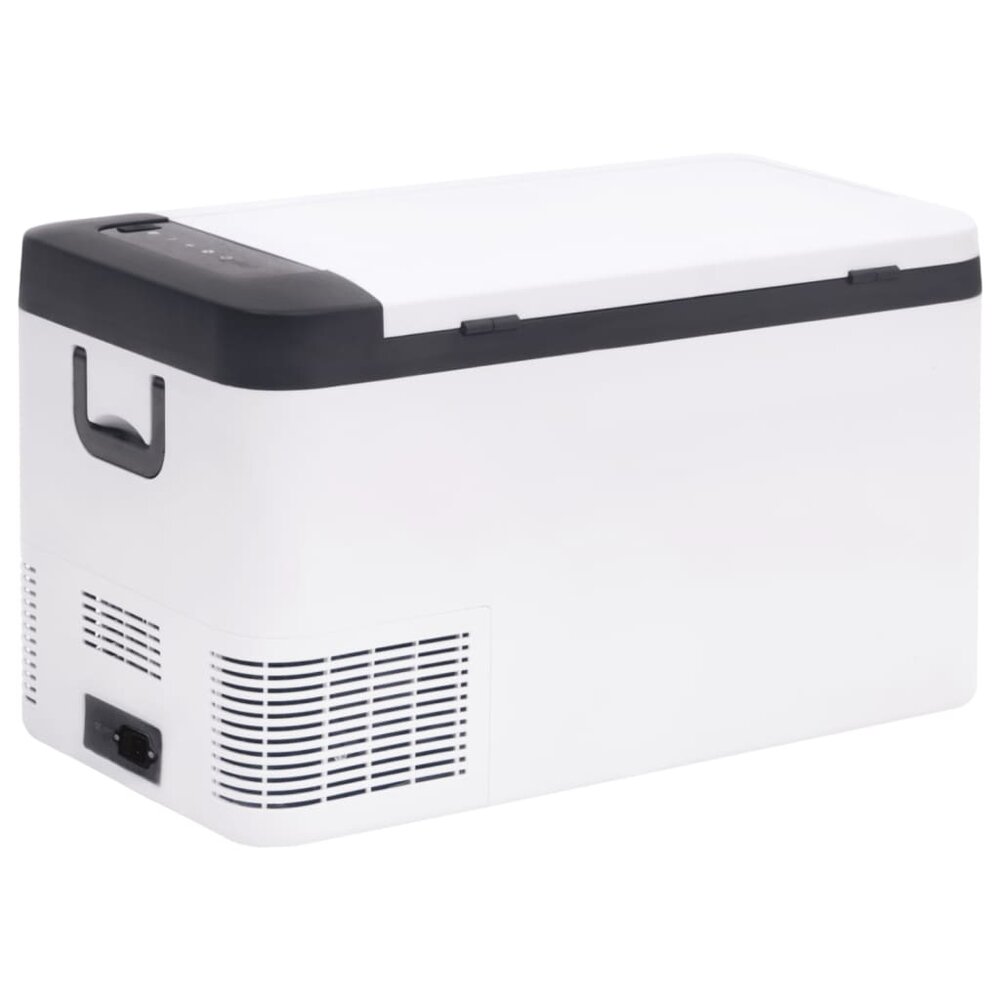 Koelbox met handvat 18 L PP &amp; PE zwart en wit