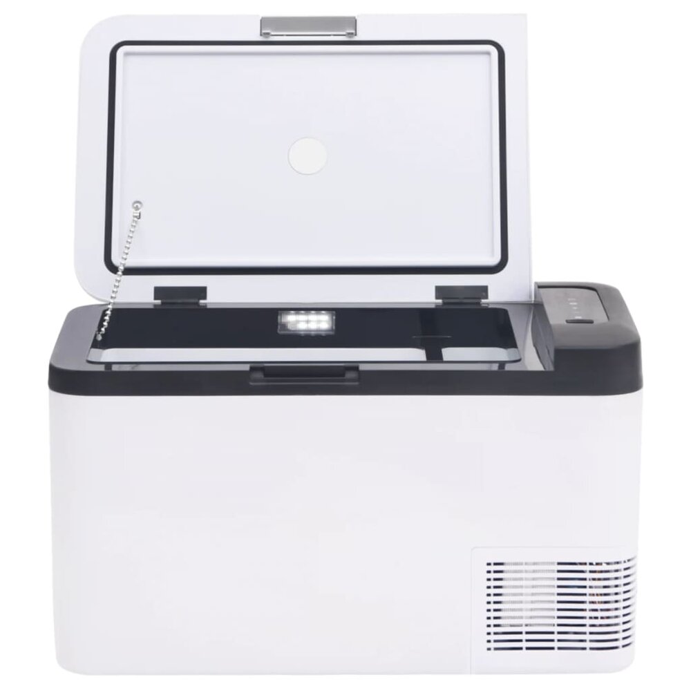Koelbox met handvat 18 L PP &amp; PE zwart en wit