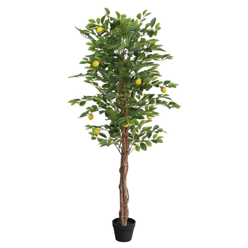 Kunstcitroenboom met 3 stammen 180 cm polypropeen groen