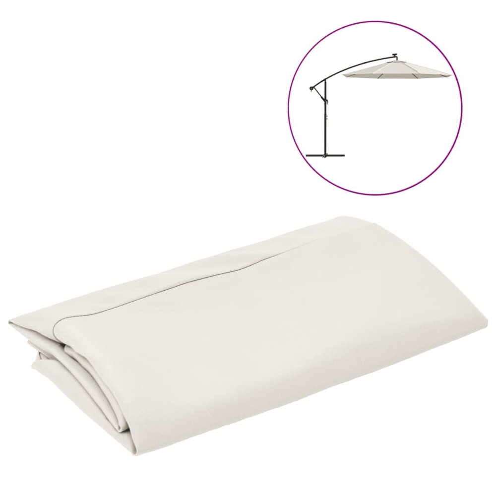 Vervangingsdoek voor zweefparasol 300 cm zandwit