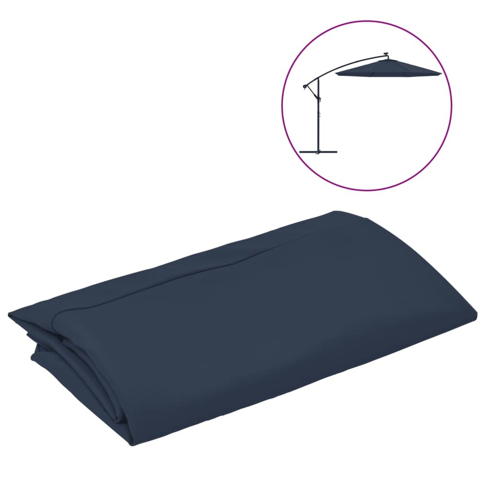 Vervangingsdoek voor zweefparasol 350 cm blauw