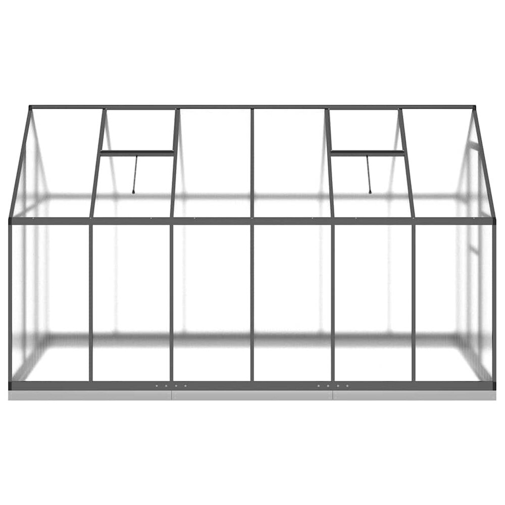 Tuinkas met basisframe 334x169x202 cm aluminium antracietkleur