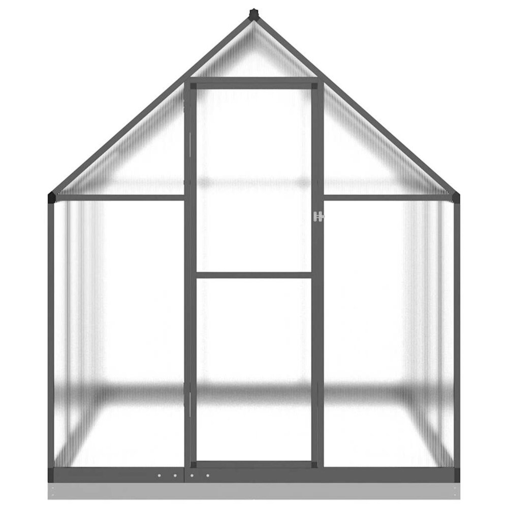 Tuinkas met basisframe 224x169x202 cm aluminium antracietkleur