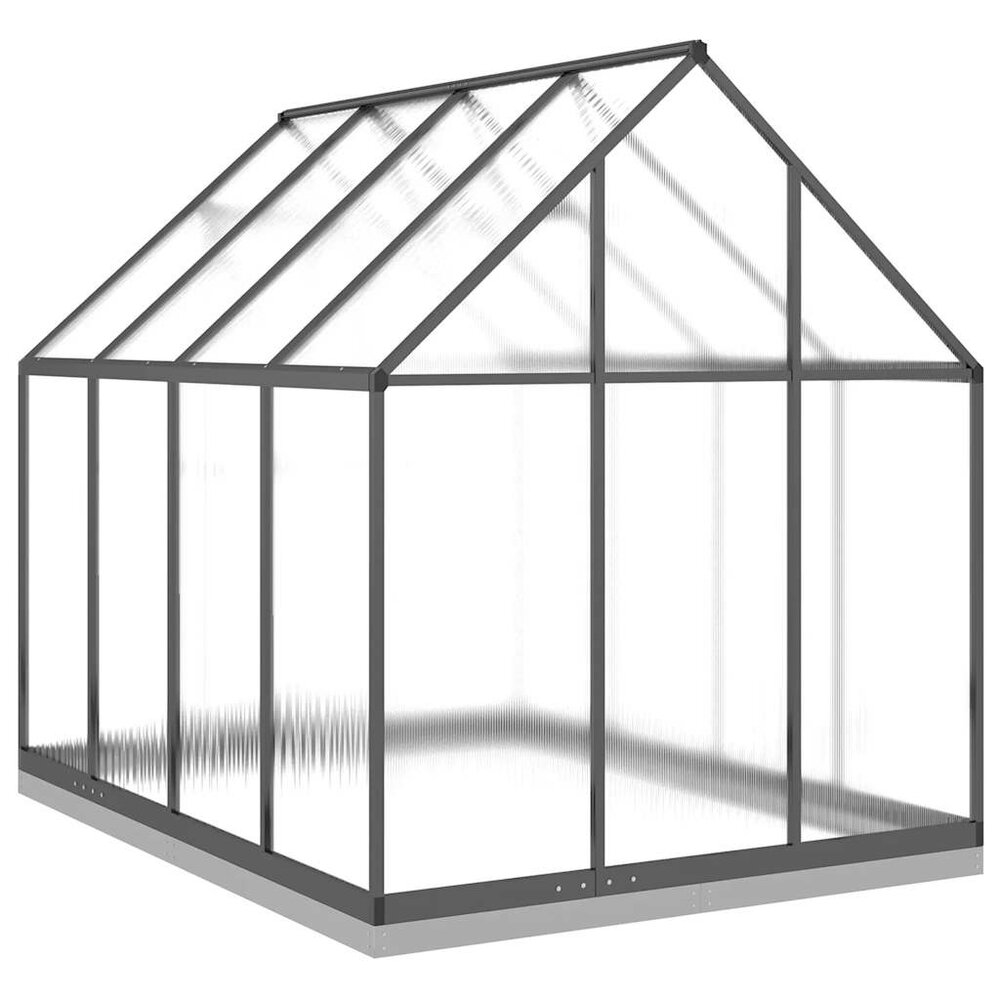 Tuinkas met basisframe 224x169x202 cm aluminium antracietkleur