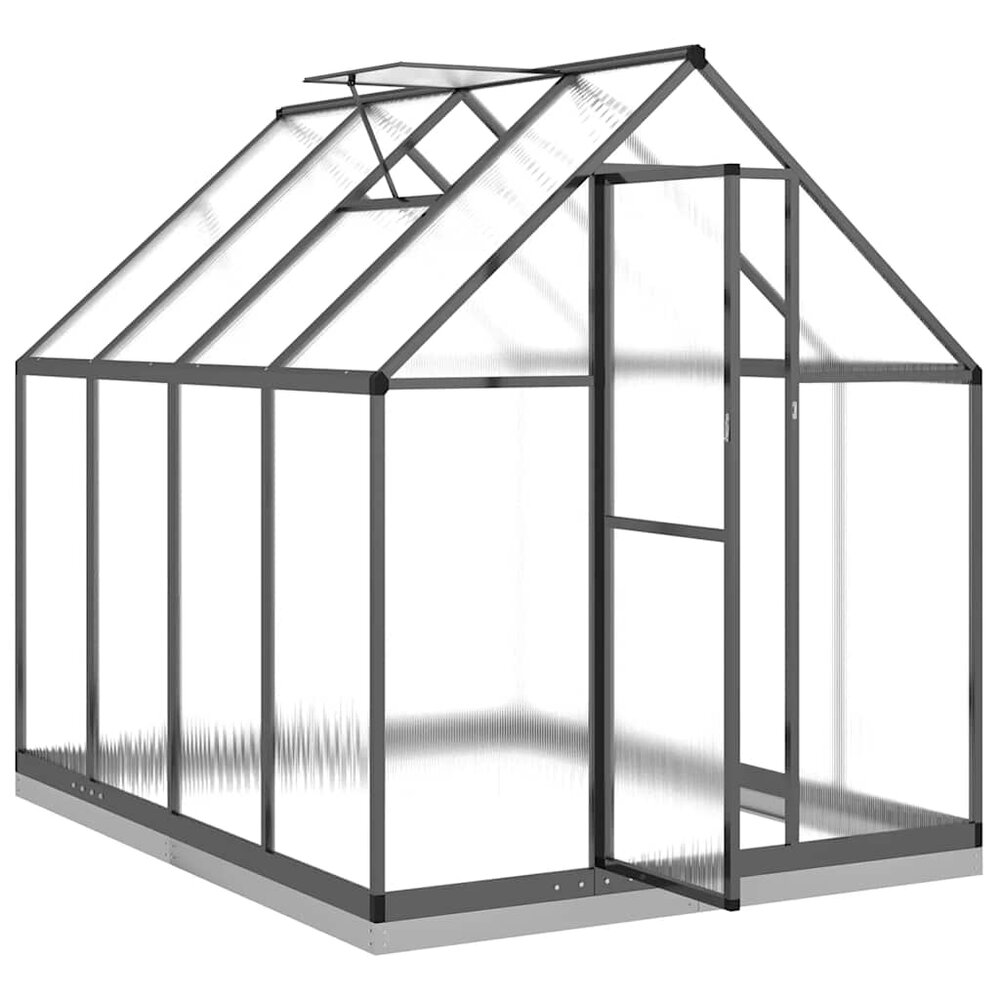 Tuinkas met basisframe 224x169x202 cm aluminium antracietkleur