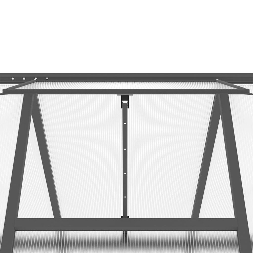 Tuinkas met basisframe 224x169x202 cm aluminium antracietkleur