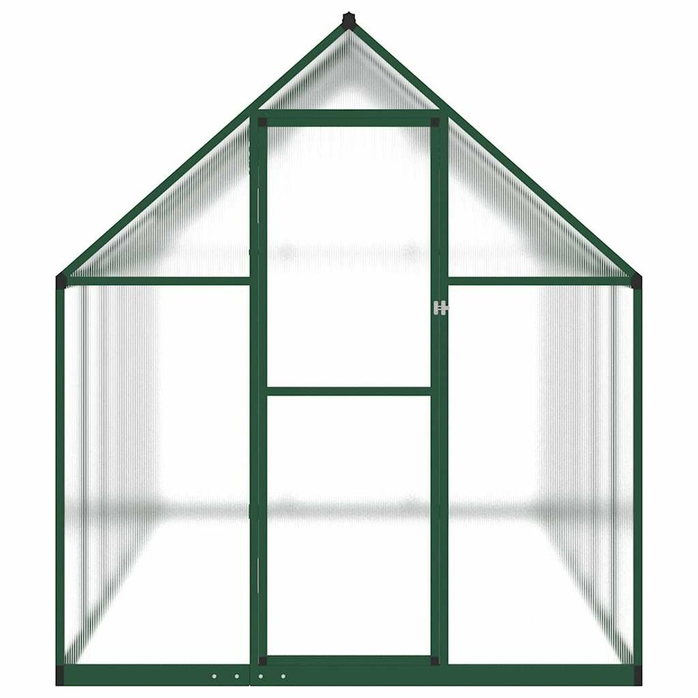 Tuinkas met basisframe 334x169x195 cm aluminium groen
