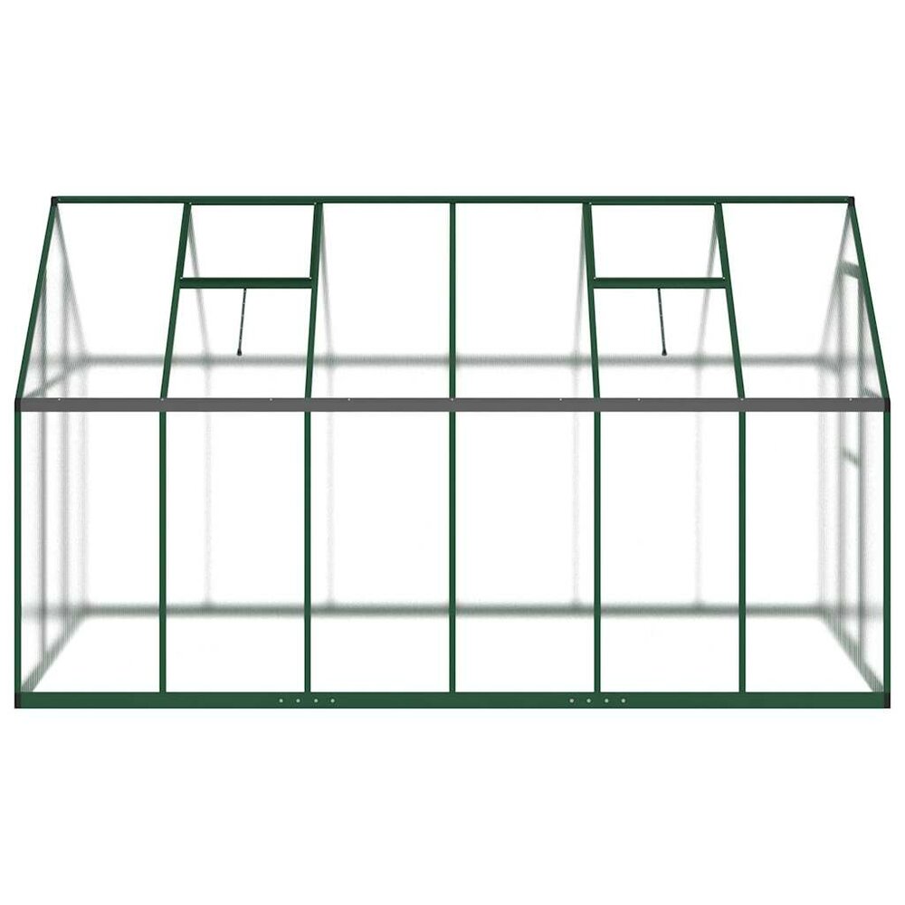 Tuinkas met basisframe 334x169x195 cm aluminium groen