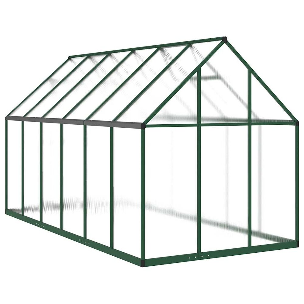 Tuinkas met basisframe 334x169x195 cm aluminium groen
