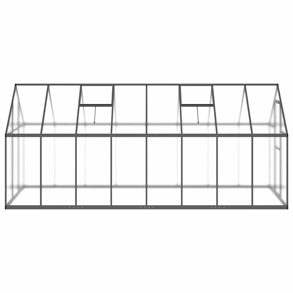 Tuinkas met basisframe 445x169x195 cm aluminium antracietkleur