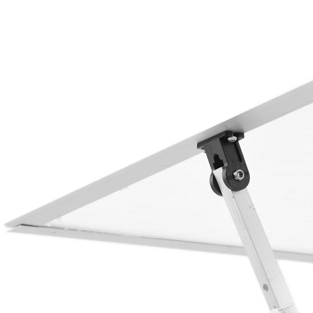 Tuinkas met basisframe 334x169x202 cm aluminium zilverkleurig